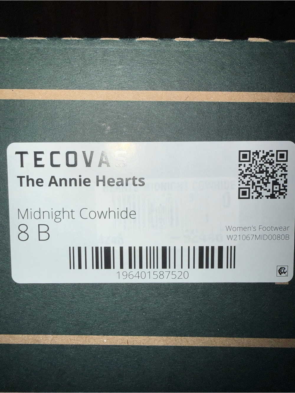 🖤 NWT LIMITED RELEASE Tecovas Annie Hearts Black White Snip Toe Cowgirl Boots. 8 - Picture 9 of 9